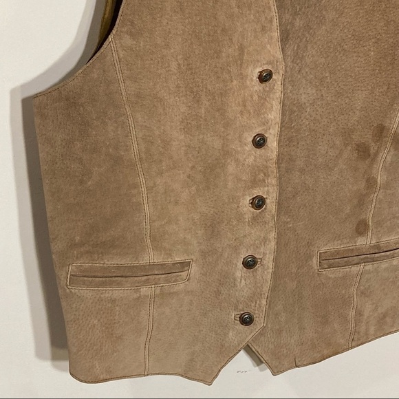 Suede menswear vest sz Large - Picture 6 of 14